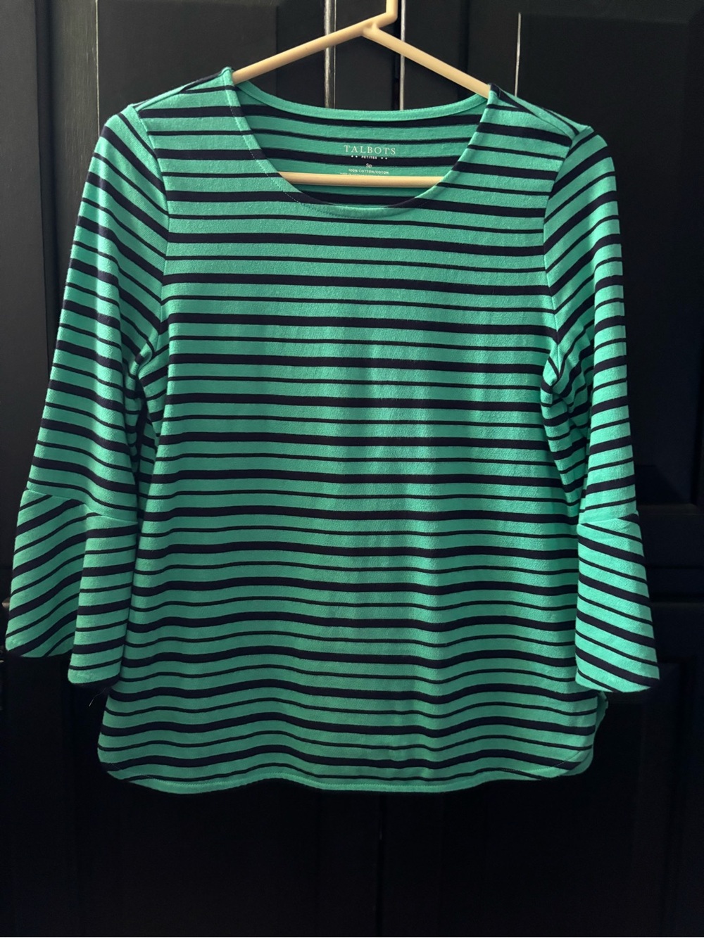 Talbots Scoop Neck Long Sleeve Top